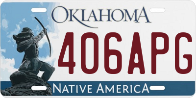 OK license plate 406APG