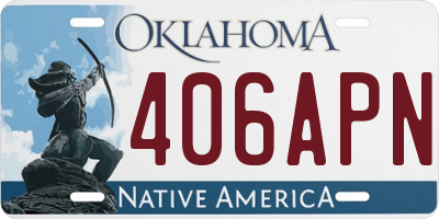 OK license plate 406APN