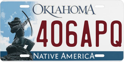 OK license plate 406APQ