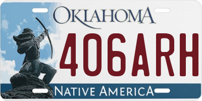 OK license plate 406ARH