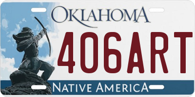 OK license plate 406ART