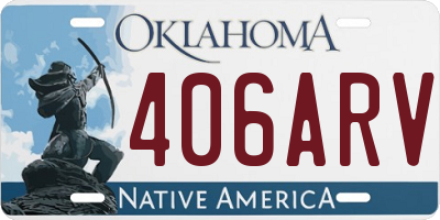 OK license plate 406ARV