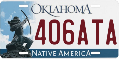 OK license plate 406ATA