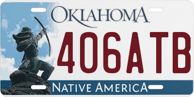 OK license plate 406ATB