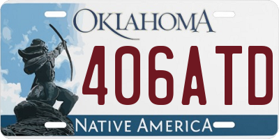 OK license plate 406ATD