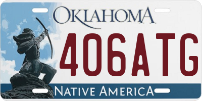 OK license plate 406ATG