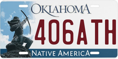 OK license plate 406ATH