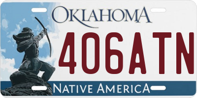 OK license plate 406ATN