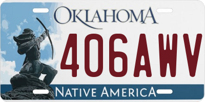 OK license plate 406AWV
