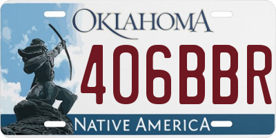 OK license plate 406BBR