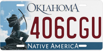 OK license plate 406CGU