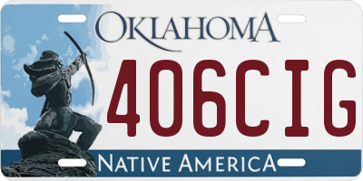 OK license plate 406CIG