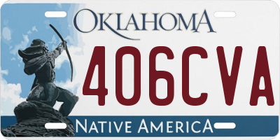OK license plate 406CVA