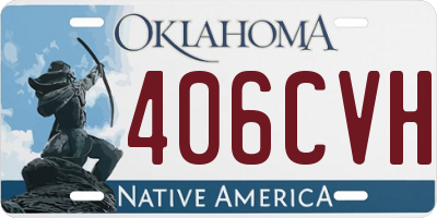 OK license plate 406CVH