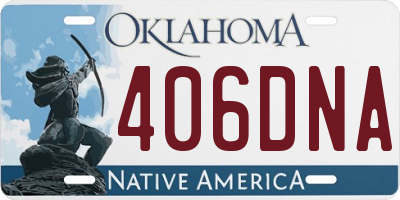 OK license plate 406DNA