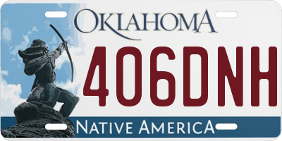 OK license plate 406DNH