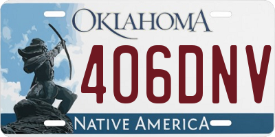 OK license plate 406DNV
