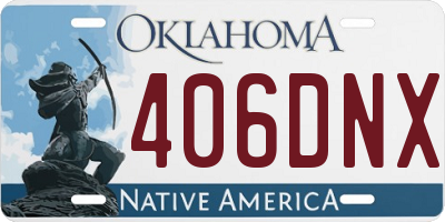 OK license plate 406DNX