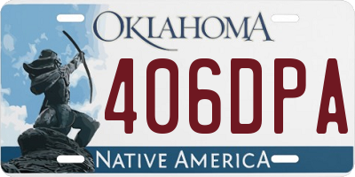 OK license plate 406DPA
