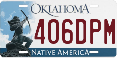 OK license plate 406DPM