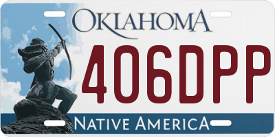 OK license plate 406DPP