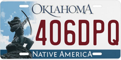 OK license plate 406DPQ