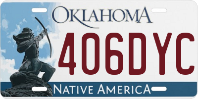 OK license plate 406DYC