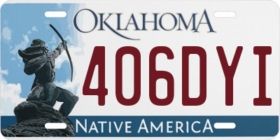 OK license plate 406DYI