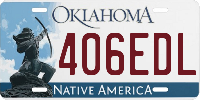 OK license plate 406EDL