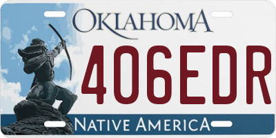 OK license plate 406EDR