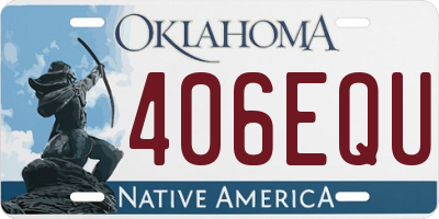 OK license plate 406EQU