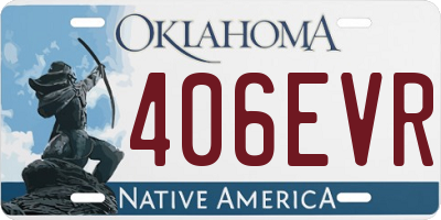 OK license plate 406EVR