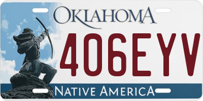OK license plate 406EYV