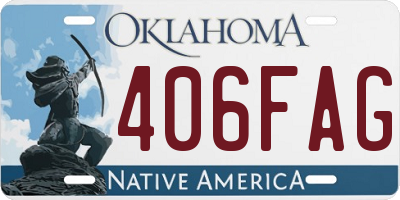OK license plate 406FAG
