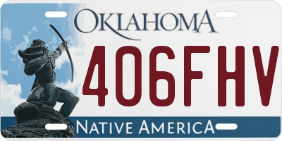 OK license plate 406FHV