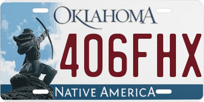 OK license plate 406FHX
