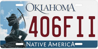 OK license plate 406FII