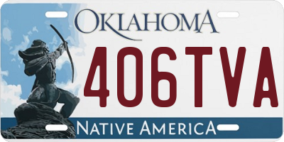 OK license plate 406TVA