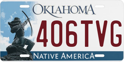 OK license plate 406TVG