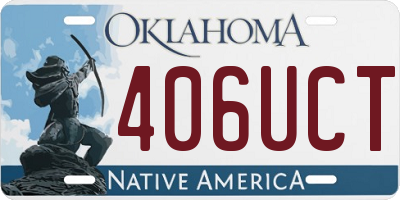 OK license plate 406UCT