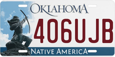 OK license plate 406UJB