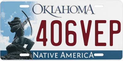 OK license plate 406VEP