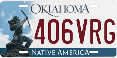 OK license plate 406VRG