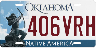 OK license plate 406VRH