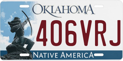 OK license plate 406VRJ