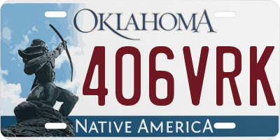 OK license plate 406VRK