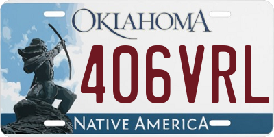 OK license plate 406VRL