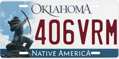 OK license plate 406VRM