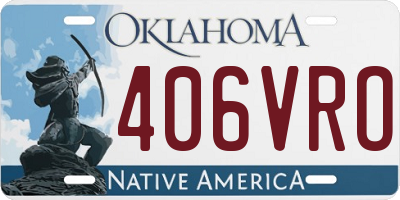 OK license plate 406VRO