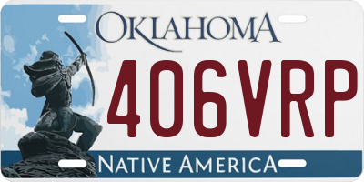 OK license plate 406VRP